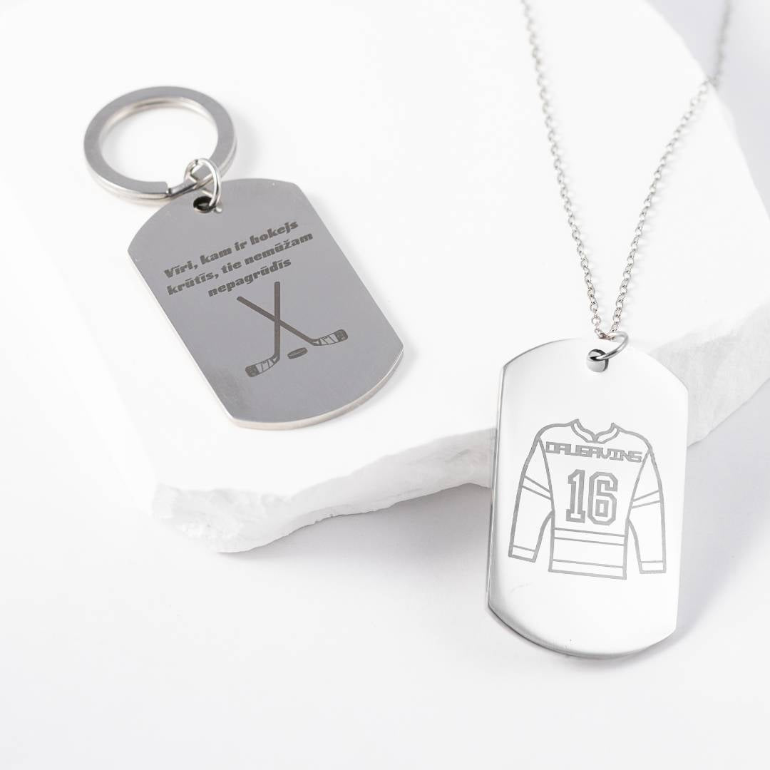 Atslēgu piekariņš ar personalizētu gravējumu zelta