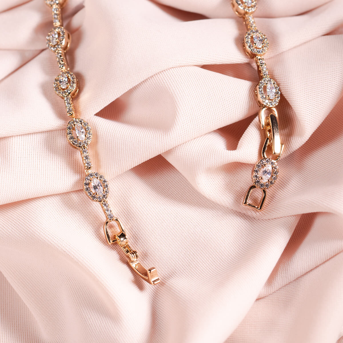 Crystal bracelet with bezels