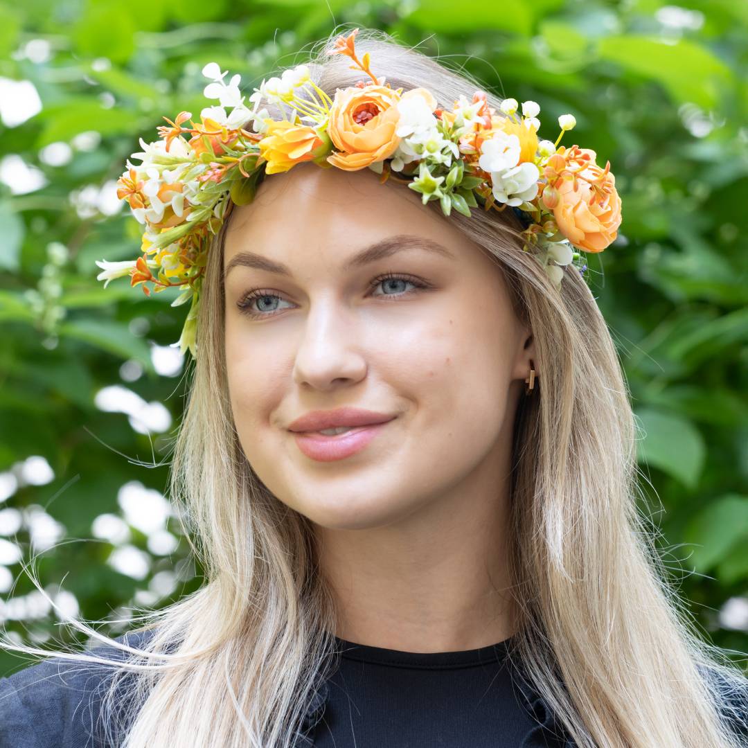 Mākslīgo ziedu vainags Ieva