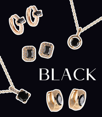 Black - klasiskas rotas ikdienai ar melniem kristāliem