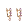 Eleganti auskari ar rozā kristāliem 'ELEVEN'