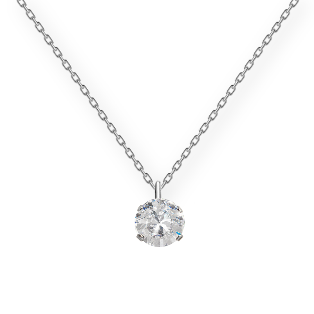 Classic round necklace, 8mm crystal