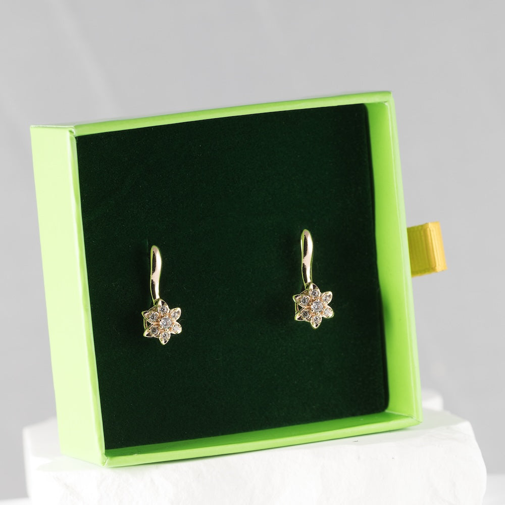 Auskari ar antialerģisku rozā zelta pārklājumu EVIJA.