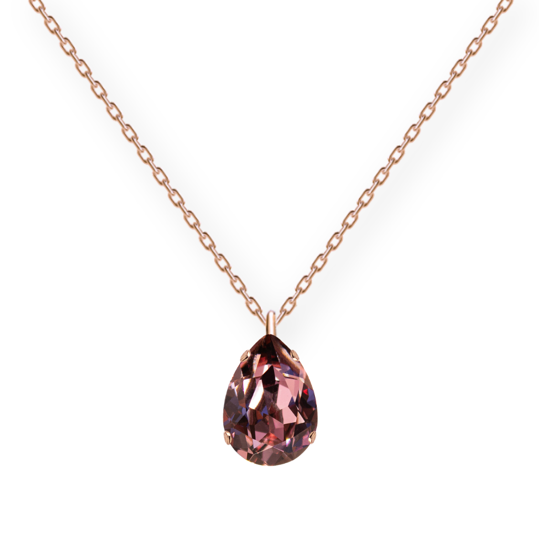 Classic Droplet Necklace, 14mm Crystal (Gold Finish Only)