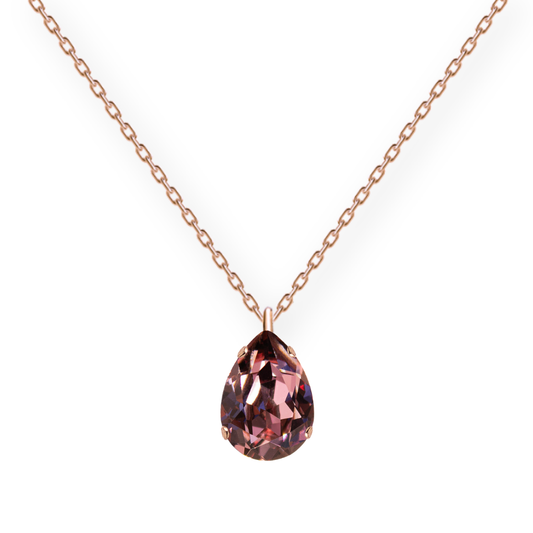 Classic Droplet Necklace, 14mm Crystal (Gold Finish Only)