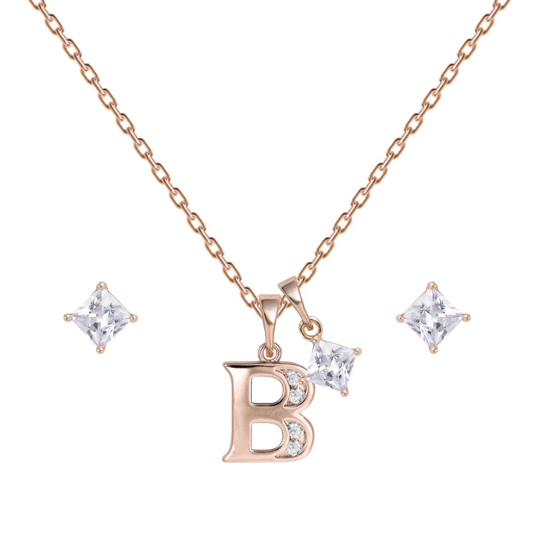 Ожерелье с блестящим кристаллическим буквом (B, D, G, I, N, R, U, V, Z)