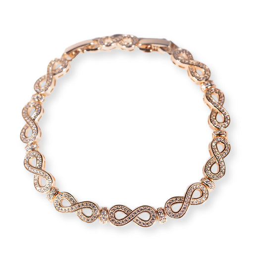 Crystal bracelet with bezels