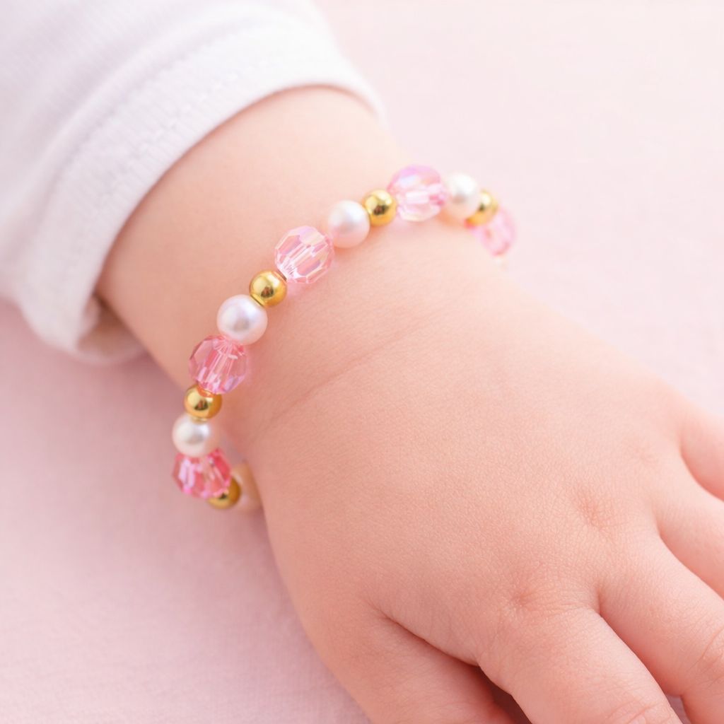 Elastīga bērnu aproce ar kristāliem