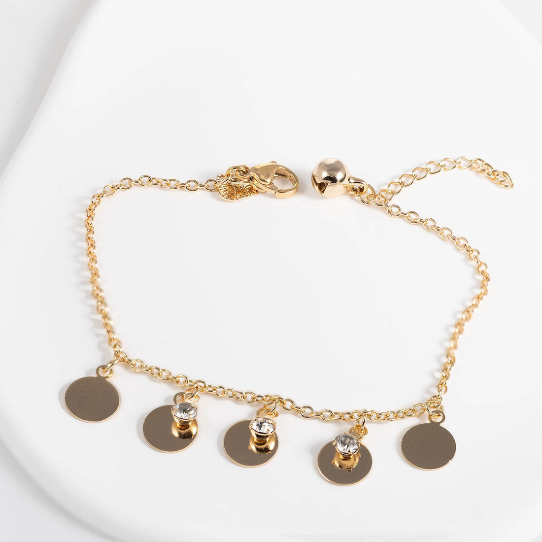 Antialerģiska Rokas ķēdīte ar kristāliem 'MILDA'