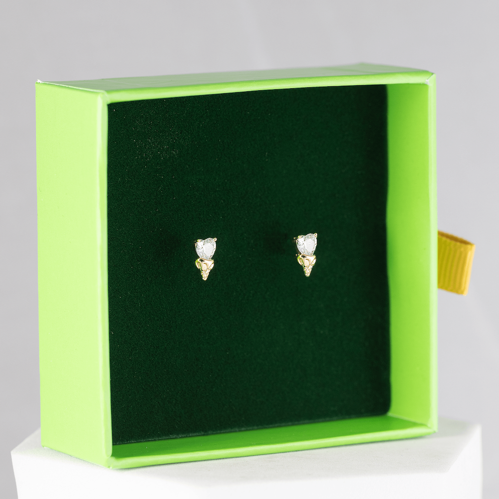 Antialerģiski nagliņauskari ar kristāliem 'VELTA'