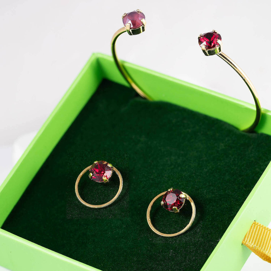 Bordo kristāla rotu komplekts 'KRIZANTĒMA'