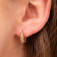 Elegant crystal hoop earrings