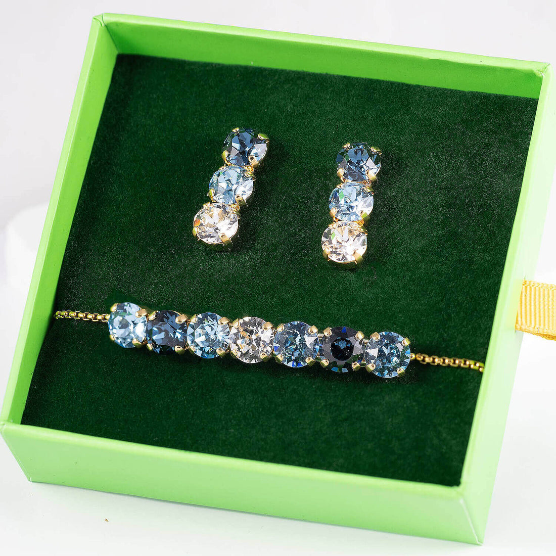 Zils kristāla rotu komplekts 'MAGNOLIJA'